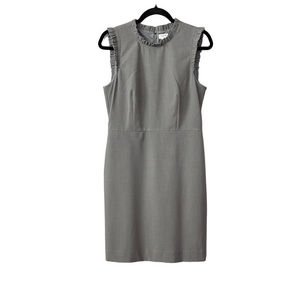 J. Crew Gray Ruffle-Sleeve Mini Dress size 8